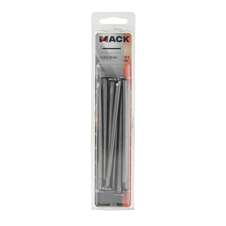 Mack 1017127 - clavo cabeza plana 180 gr 5,0 x 125 mm | 10 piezas