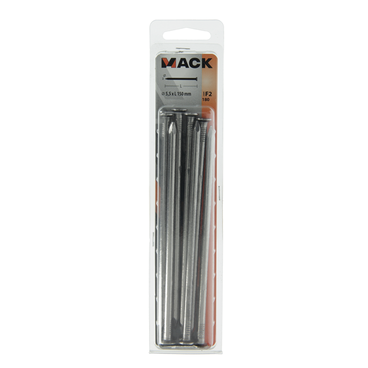 Mack 1017129 - clavo cabeza plana 180 gr 5,5 x 150 mm | 5 piezas