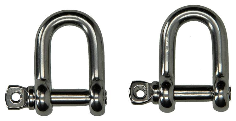Mack 1008456 - 2 mordazas rectas 6mm acero inoxidable | 10 piezas