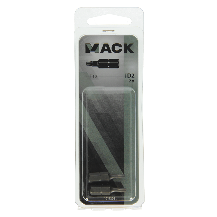 Mack 1017324 - punta torx acero sin tratar 2 piezas t 10 | 10 piezas