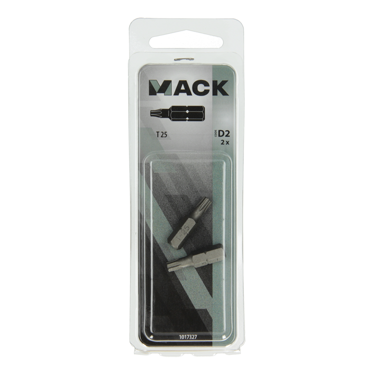 Mack 1017327 - punta torx acero sin tratar 2 piezas t 25 | 10 piezas
