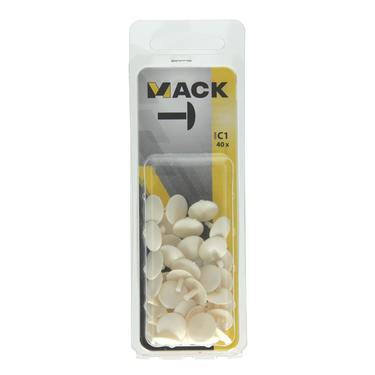 Mack 1017336 - tapa de plástico beige 40 piezas | 10 piezas