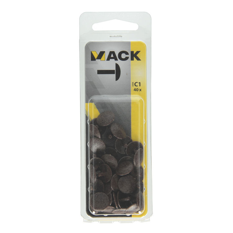 Mack 1017337 - funda de plástico marrón 40 piezas | 10 piezas