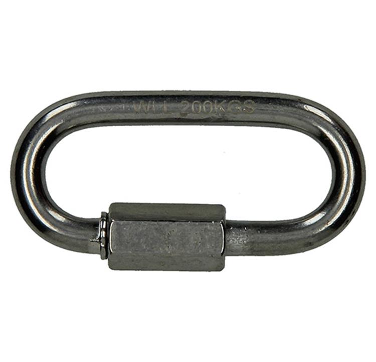 Mack 1008457 - 1 eslabón vacío + tuerca 6mm acero inoxidable | 10 piezas