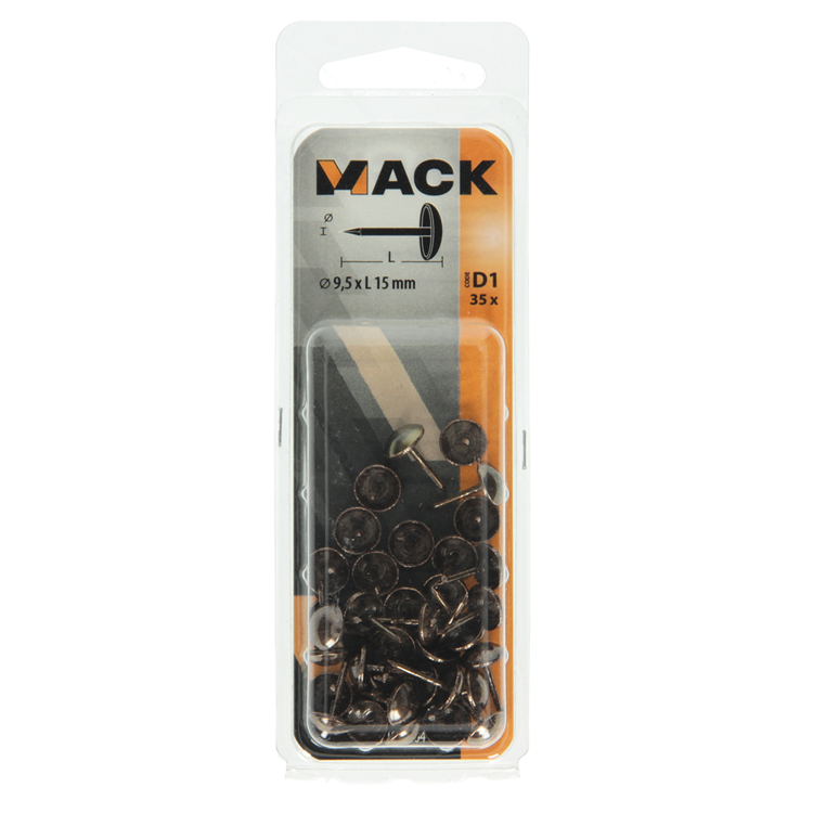 Mack 1019660 - tornillo para madera cabeza plana latón 11 piezas 3,0 x 20 mm | 10 piezas