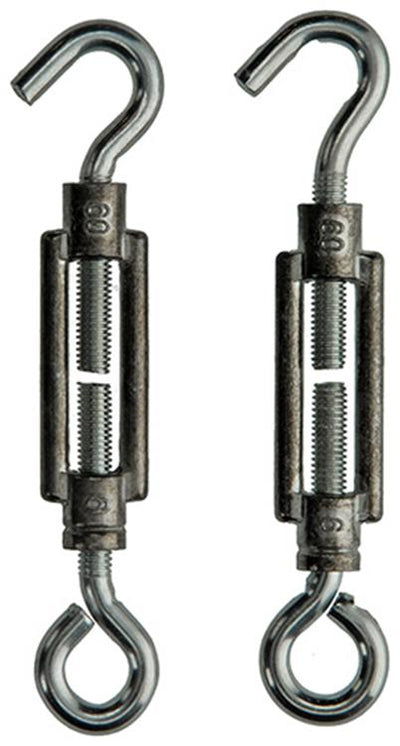 Mack 1008458 - 2 tenditori occhio + gancio m6 x 60mm zincato | 10 pezzi