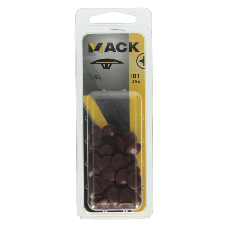 Mack 1017396 - tapa para escritura pz art. marrón 40 uds pz 2 | 10 piezas