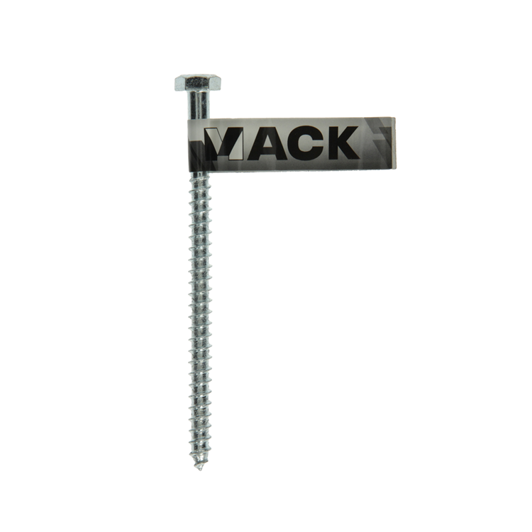 Mack 1017413 - perno rosca madera acero galvanizado 1 ud 7 x 110 mm | 10 piezas