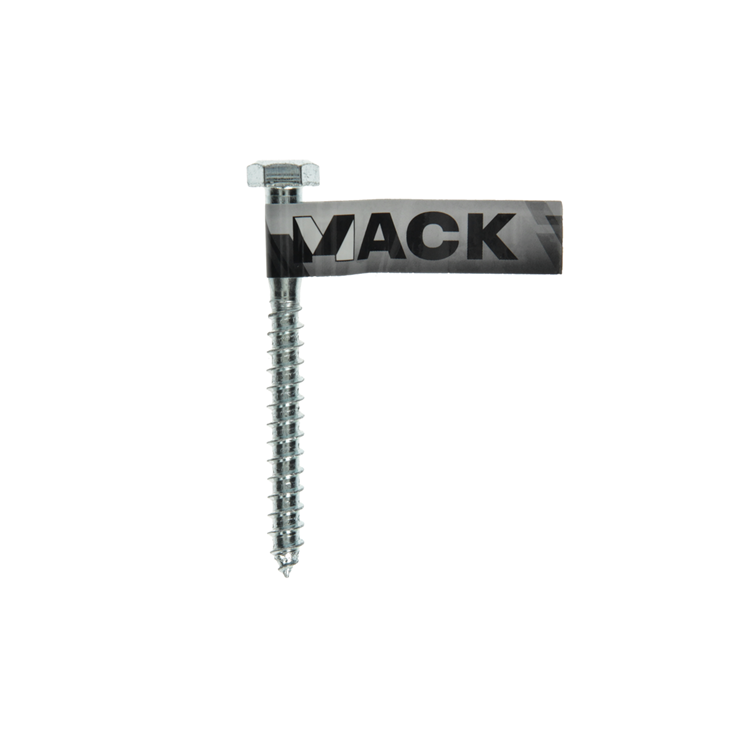 Mack 1017418 - perno rosca madera acero galvanizado 1 ud 8 x 80 mm | 10 piezas