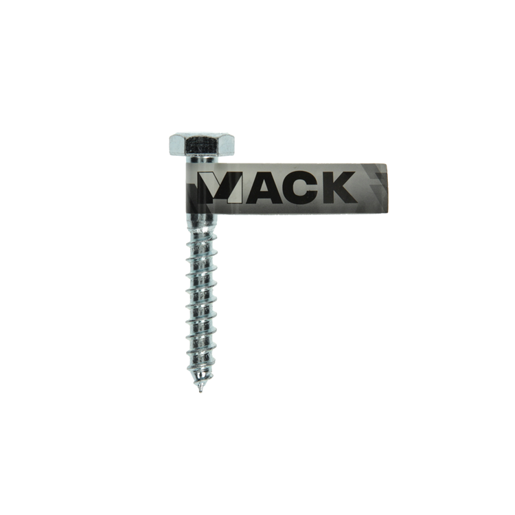 Mack 1017424 - perno rosca madera acero galvanizado 1 ud 10 x 70 mm | 10 piezas