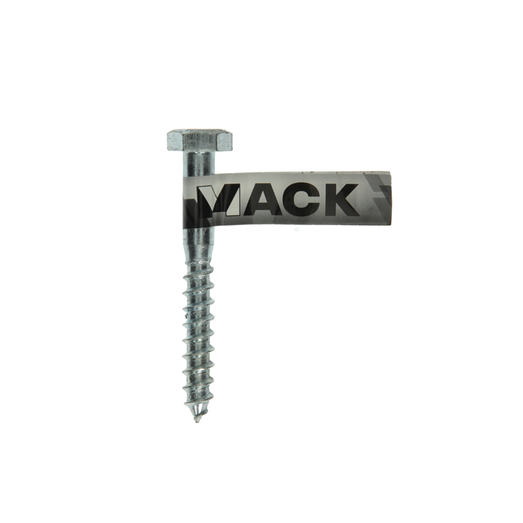 Mack 1017425 - perno rosca madera acero galvanizado 1 ud 10 x 80 mm | 10 piezas