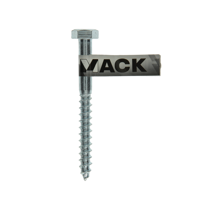 Mack 1017426 - perno rosca madera acero galvanizado 1 ud 10 x 100 mm | 10 piezas