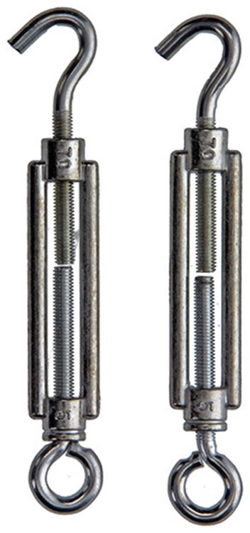 Mack 1008459 - 2 tenditori occhio + gancio m5 x 70mm zincato | 10 pezzi