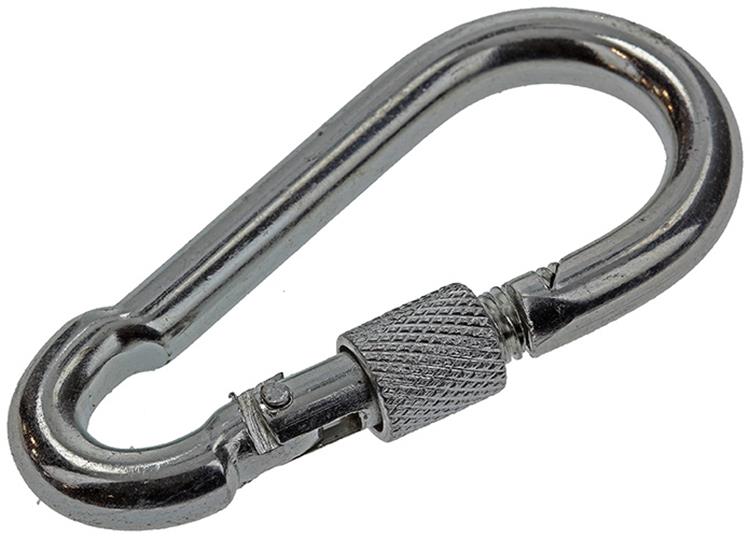 Mack 1008460 - 1 mosquetón + correa de bloqueo 8 x 80 mm galvanizado | 10 piezas