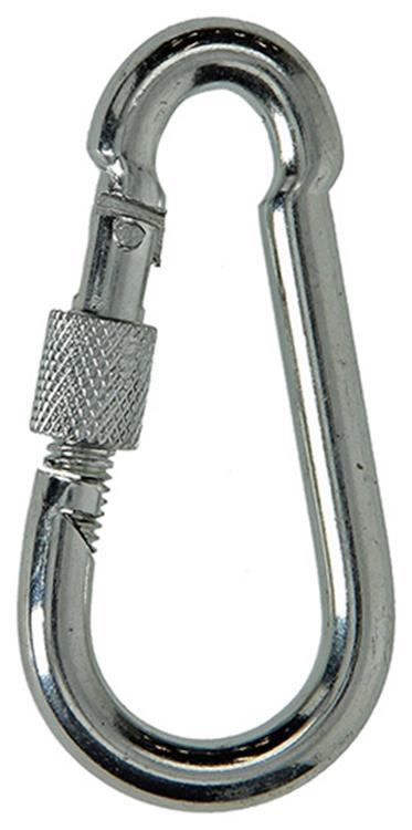 Mack 1008460 - 1 moschettone + cinghia di bloccaggio 8 x 80 mm zincato | 10 pezzi