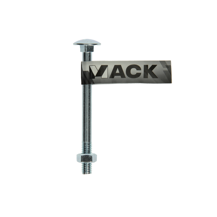 Mack 1017585 - perno madera + tuerca acero galvanizado 1 ud m8 x 90 mm | 10 piezas