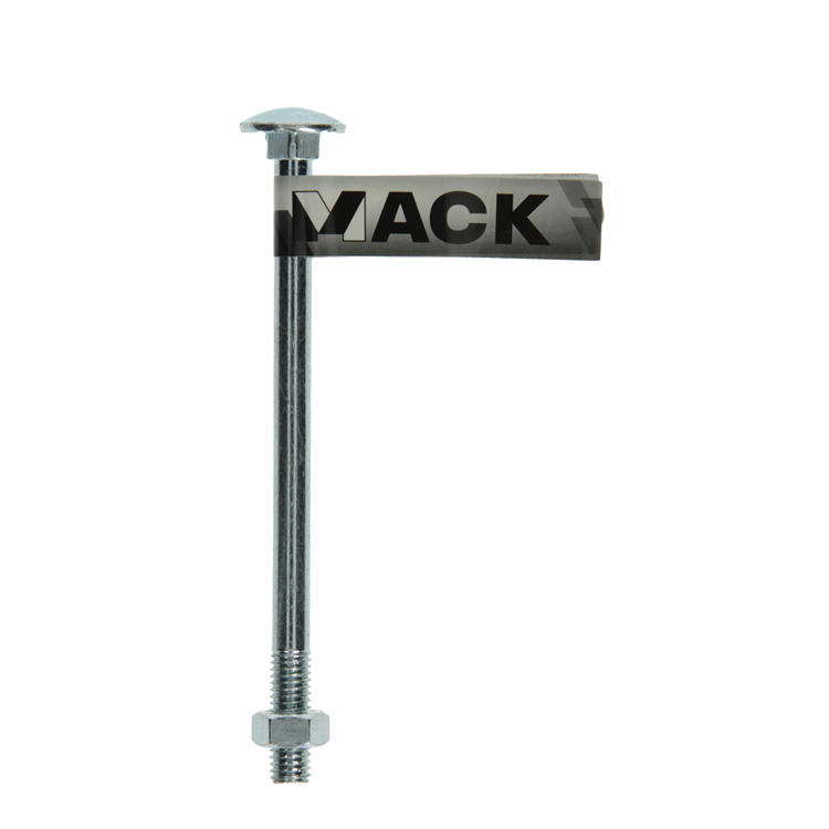 Mack 1017587 - perno madera + tuerca acero galvanizado 1 ud m8 x 120 mm | 10 piezas
