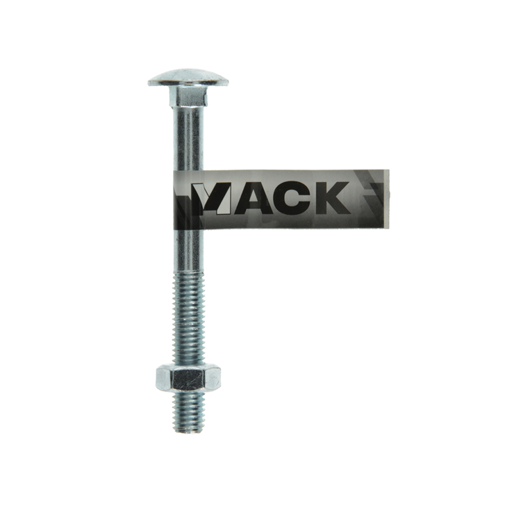 Mack 1017590 - perno madera + tuerca acero galvanizado 1 ud m10 x 100 mm | 10 piezas