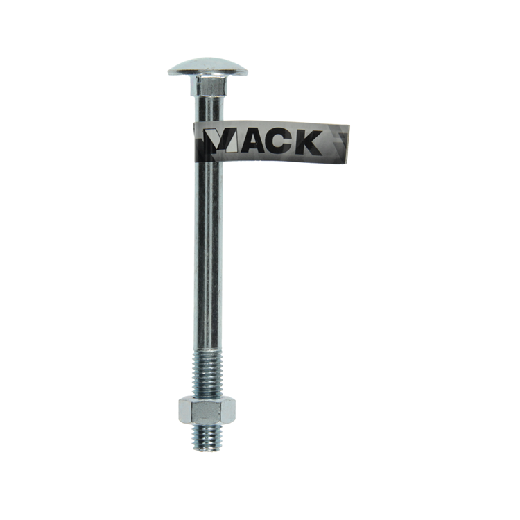 Mack 1017596 - perno madera + tuerca acero galvanizado 1 ud m12 x 140 mm | 10 piezas