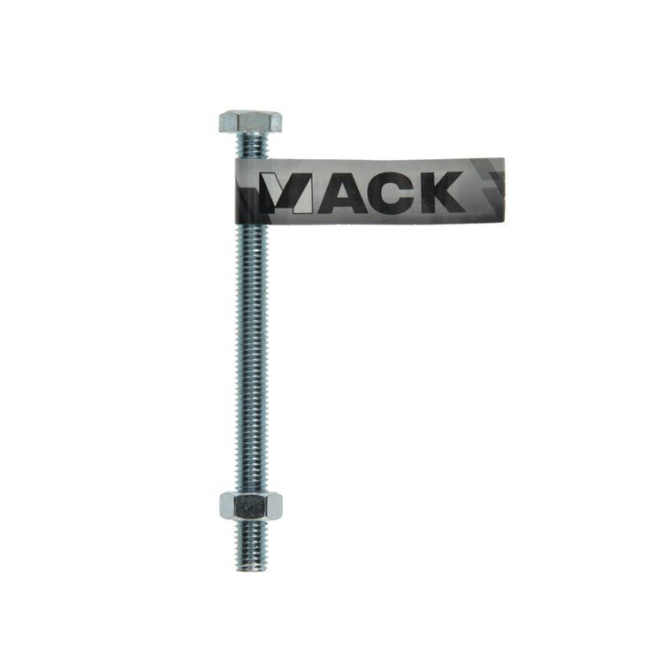 Mack 1017619 - grifo perno + tuerca acero galvanizado 1 ud m8 x 100 mm | 10 piezas