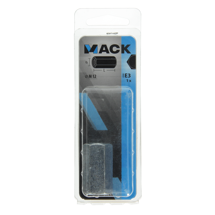 Mack 1017707 - tuerca de conexión hexagonal galvanizada 1 ud m12 | 5 piezas