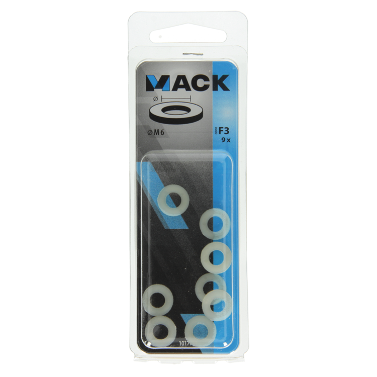 Mack 1017731 - arandela nailon 9 piezas m6 | 10 piezas