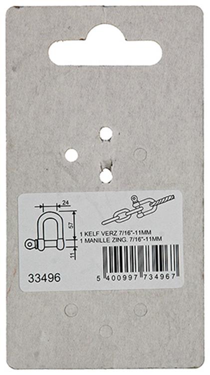 Mack 1008466 - 1 chaflán recto 11mm galvanizado | 10 piezas
