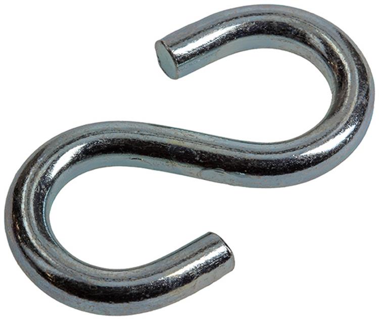 Mack 1008467 - 2 ganchos en S abiertos 5,0 x 45 galvanizados | 10 piezas