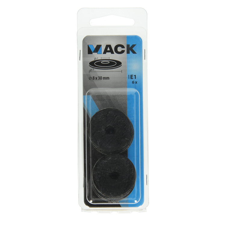 Mack 1019690 - anillo de sellado bituminoso galvanizado 6 piezas 8 x 30 mm | 10 piezas
