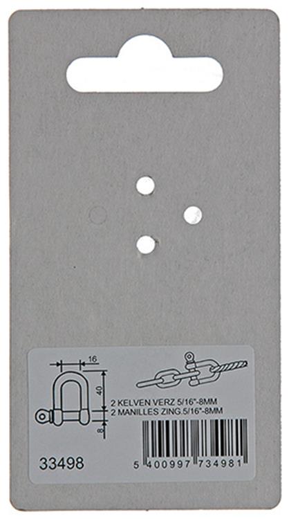 Mack 1008468 - 2 griffe dritte 8mm zincate | 10 pezzi