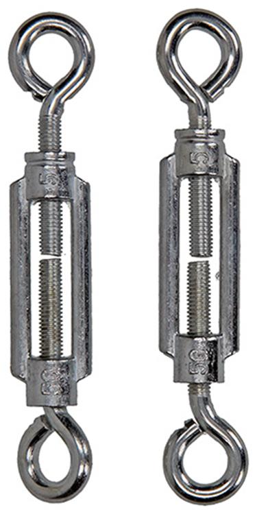 Mack 1008470 - 2 tenditori 2 occhi m5 x 50mm zincati | 10 pezzi