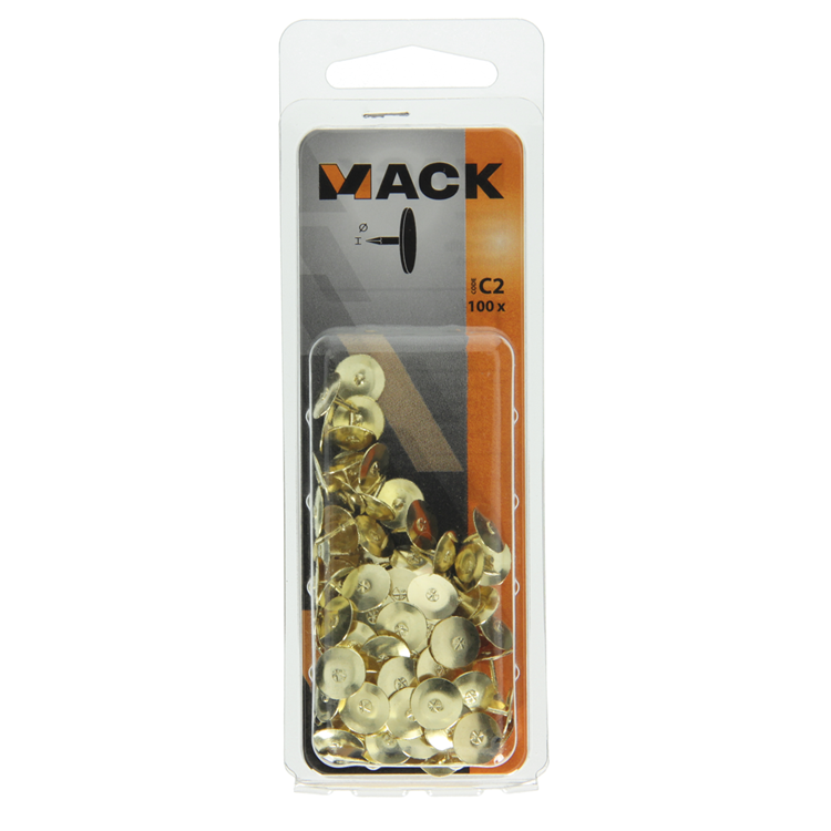 Mack 1017866 - miniatura acero latonado 100 piezas | 10 piezas