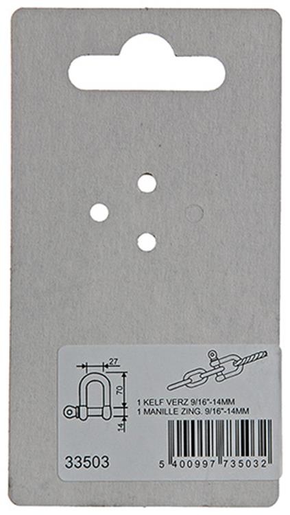 Mack 1008473 - 1 chaflán recto 14mm galvanizado | 10 piezas