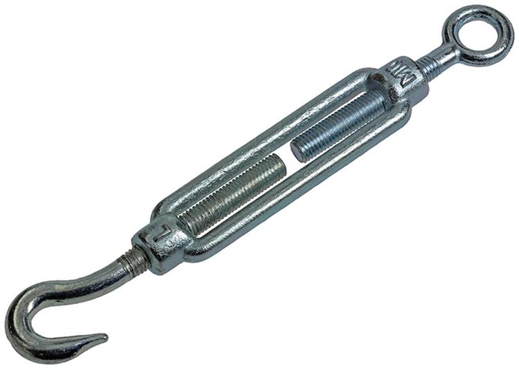 Mack 1008474 - 1 ojo tensor + gancho m10 x 120mm galvanizado | 10 piezas