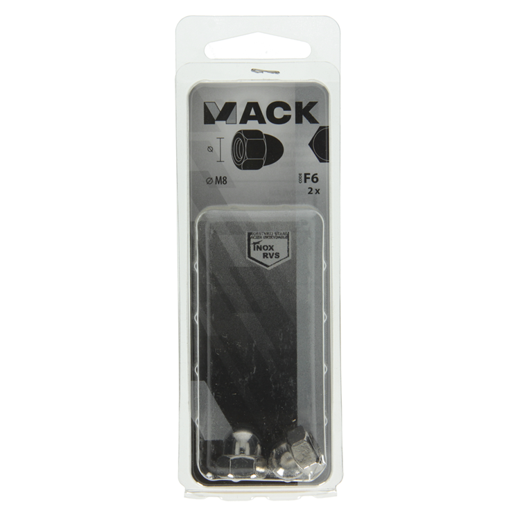 Mack 1019863 - tuerca ciega hexagonal acero inoxidable a2 2uds m8 | 10 piezas