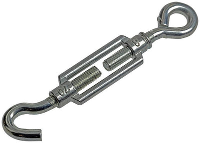 Mack 1008475 - 2 tenditori occhio + gancio m8 x 70mm zincato | 10 pezzi