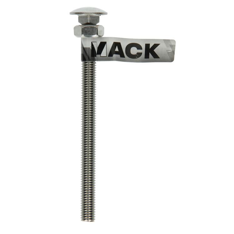 Mack 1019921 - perno madera + tuerca acero inoxidable 1 ud m10 x 130mm | 10 piezas