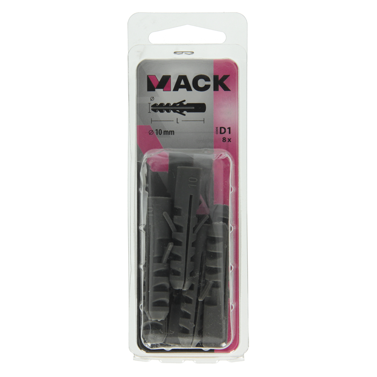 Mack 1017883 - tapón polietileno 8 piezas 10 mm | 5 piezas