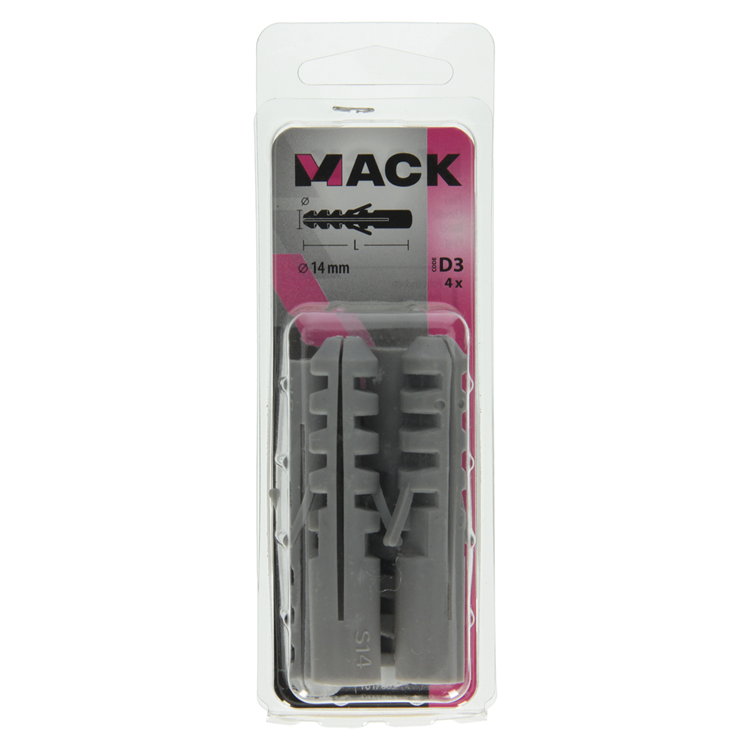 Mack 1017885 - tapón polietileno 4 piezas 14 mm | 5 piezas