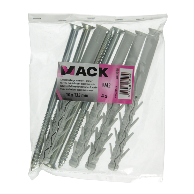 Mack 1019930 - tapón de bastidor largo exp. poliamo. + tornillo.4uds 10 x 135 mm | 5 piezas