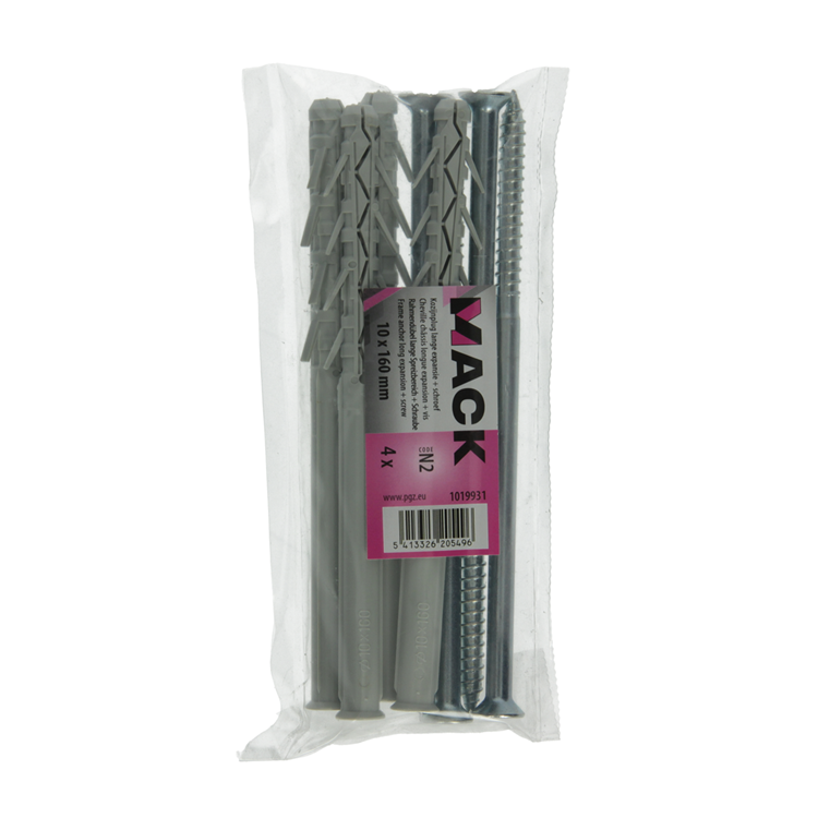 Mack 1019931 - tapón de bastidor largo exp. poliamo. + scr 4uds 10 x 160 mm | 5 piezas
