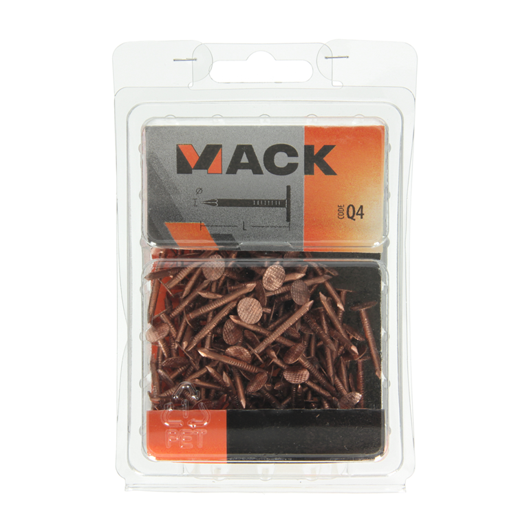 Mack 1019973 - clavo esquisto cobre 180 gr 2,5 x 25 mm | 5 piezas