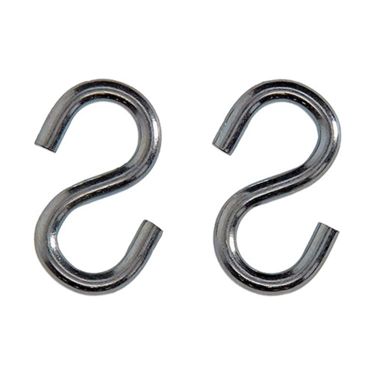 Mack 1008483 - 2 ganchos en S abiertos 4,0 x 35 mm galvanizados | 10 piezas