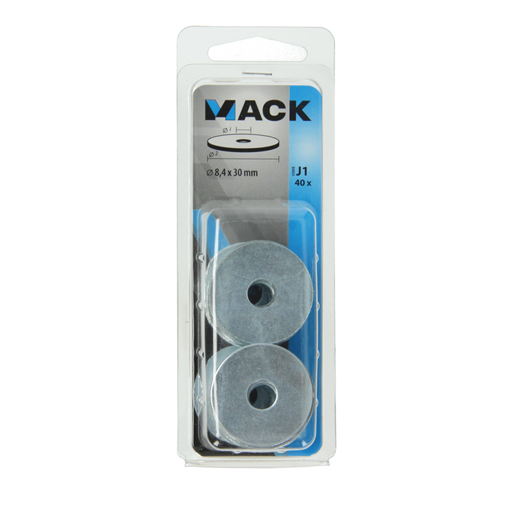 Mack 1018128 - arandela de carrocería galvanizada40 piezas 8,4 x 30 mm | 5 piezas