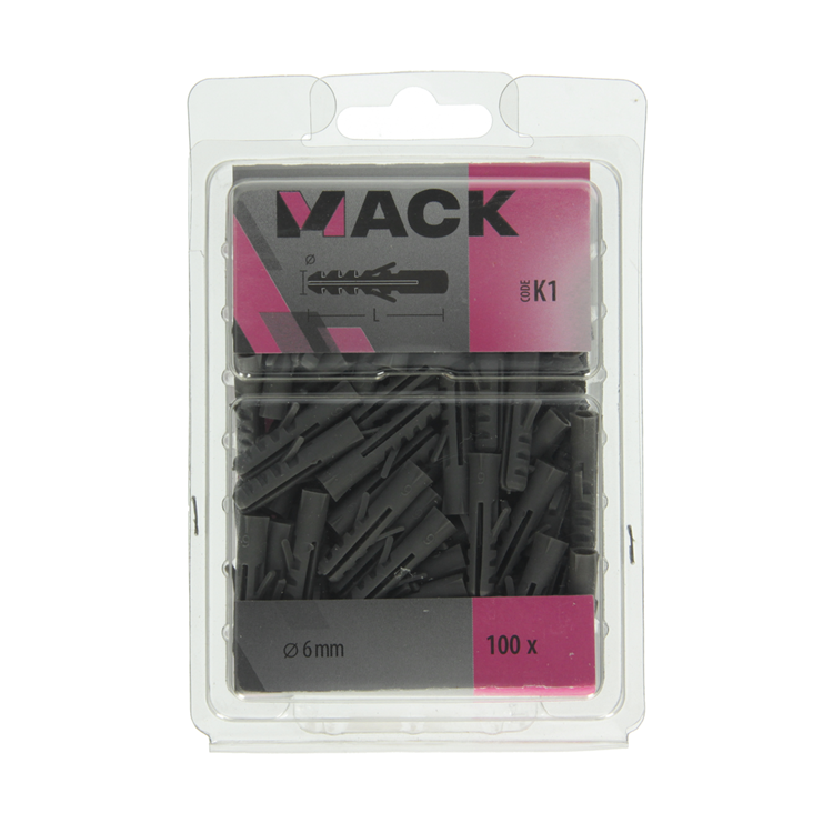 Mack 1018154 - tapón polietileno 100uds 6mm | 5 piezas