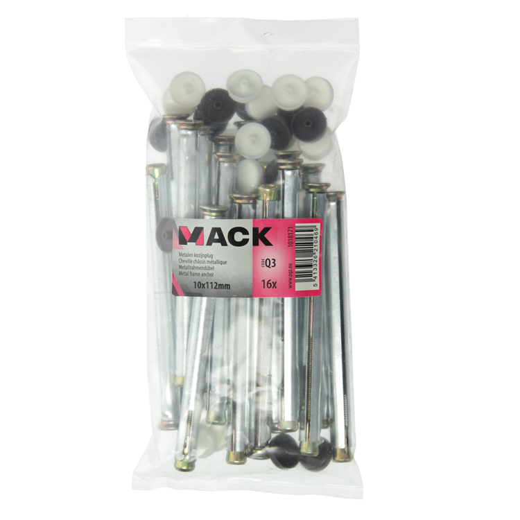 Mack 1018171 - tapón de estructura metálica de acero galvanizado 16 piezas 10 x 110 mm | 5 piezas