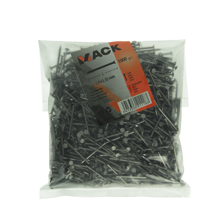 Mack 1020033 - clavo cabeza plana 1000 gr 2,0 x 35 mm | 10 piezas