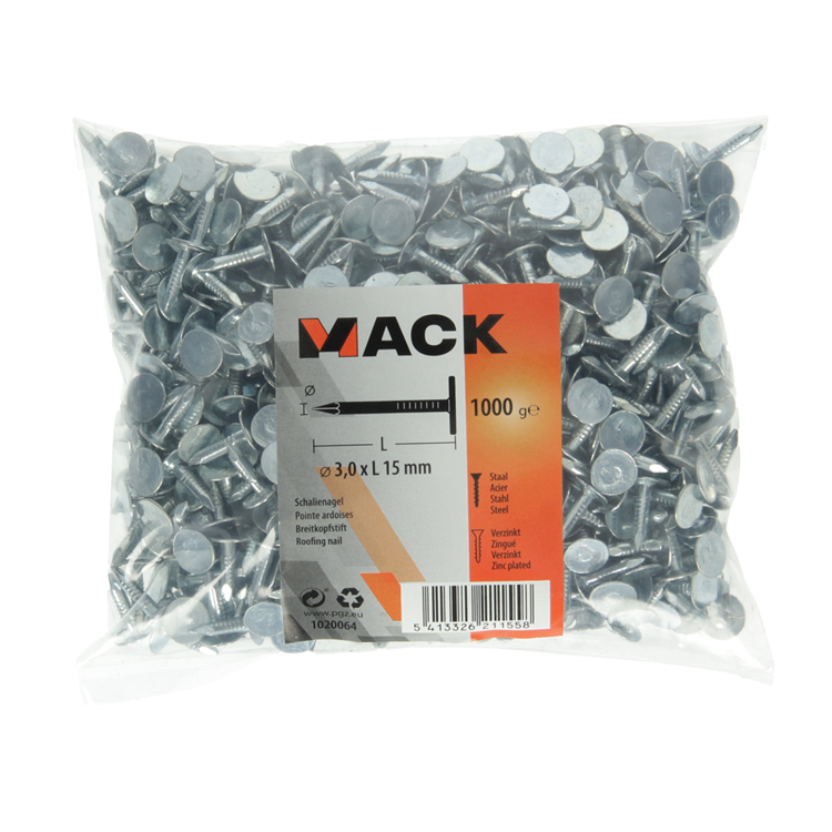 Mack 1020064 - gel de sílice verzinkt 1000 gr 3,0 x 15 mm | 10 piezas