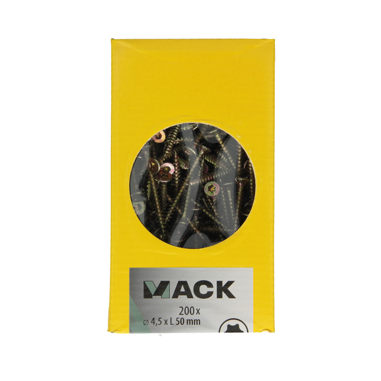Mack 1020147 - tornillo aglomerado vz kp-autoblocantegvz 200uds 4,5 x 50 mm | 2 piezas