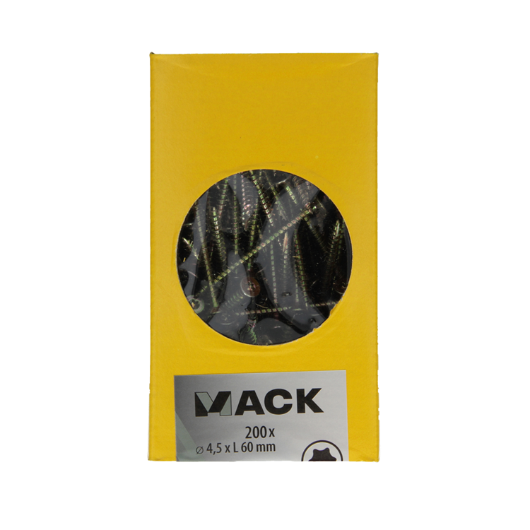 Mack 1020148 - tornillo aglomerado vz kp-autoblocantegvz 200uds 4,5 x 60 mm | 2 piezas